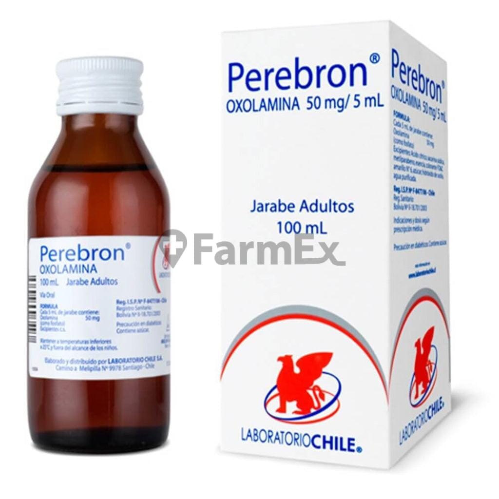Perebron Jarabe Adulto 50 mg / 5 mL x 100 mL Farmex-Chile Salud-Persistente